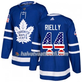 Miesten NHL Toronto Maple Leafs Pelipaita Morgan Rielly 44 Adidas 2017-2018 Blue USA Flag Fashion Authentic